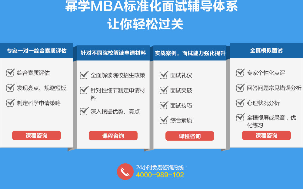 幂学MBA标准化面试辅导体系